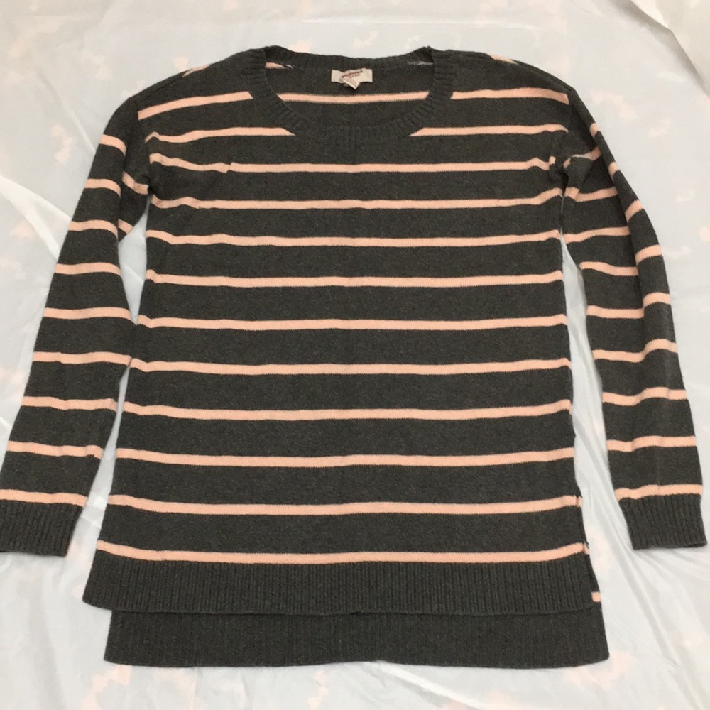 Arizona sweater gray with pink stripes